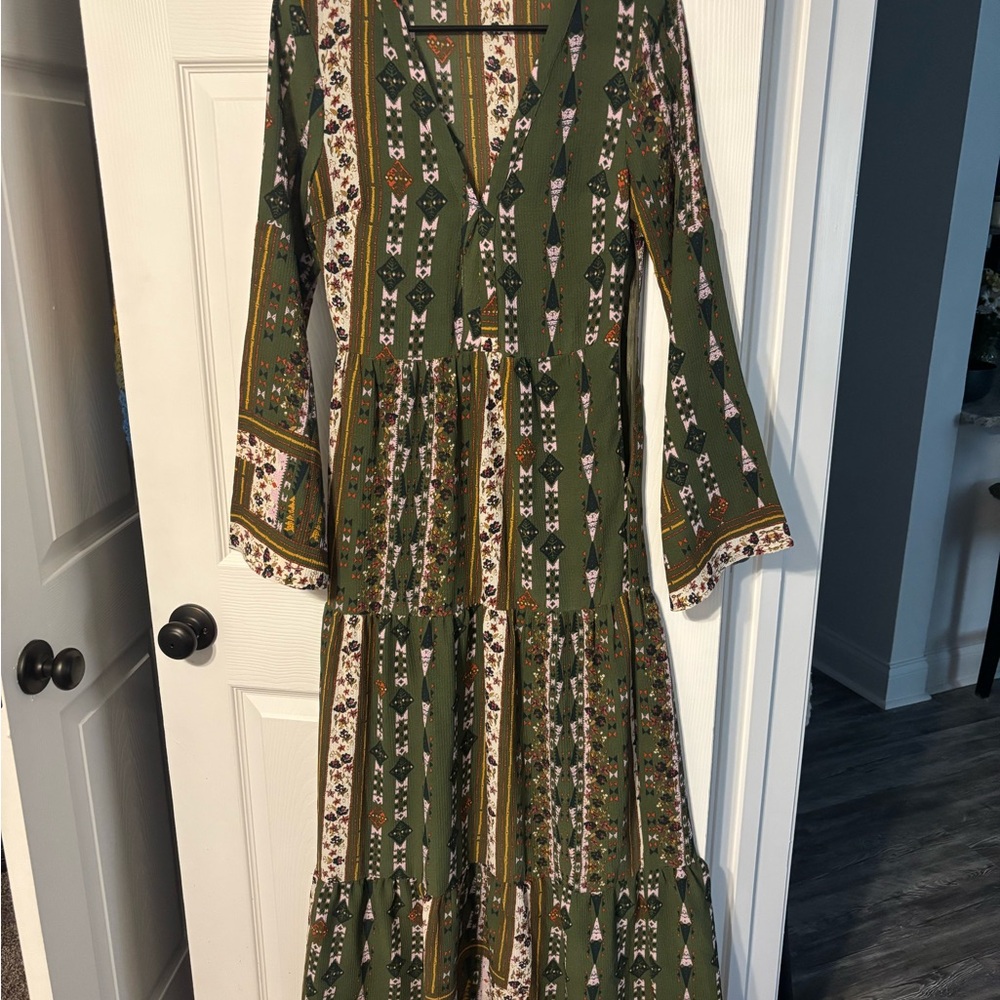 Altar'd State Green Bell Sleeve Sundress